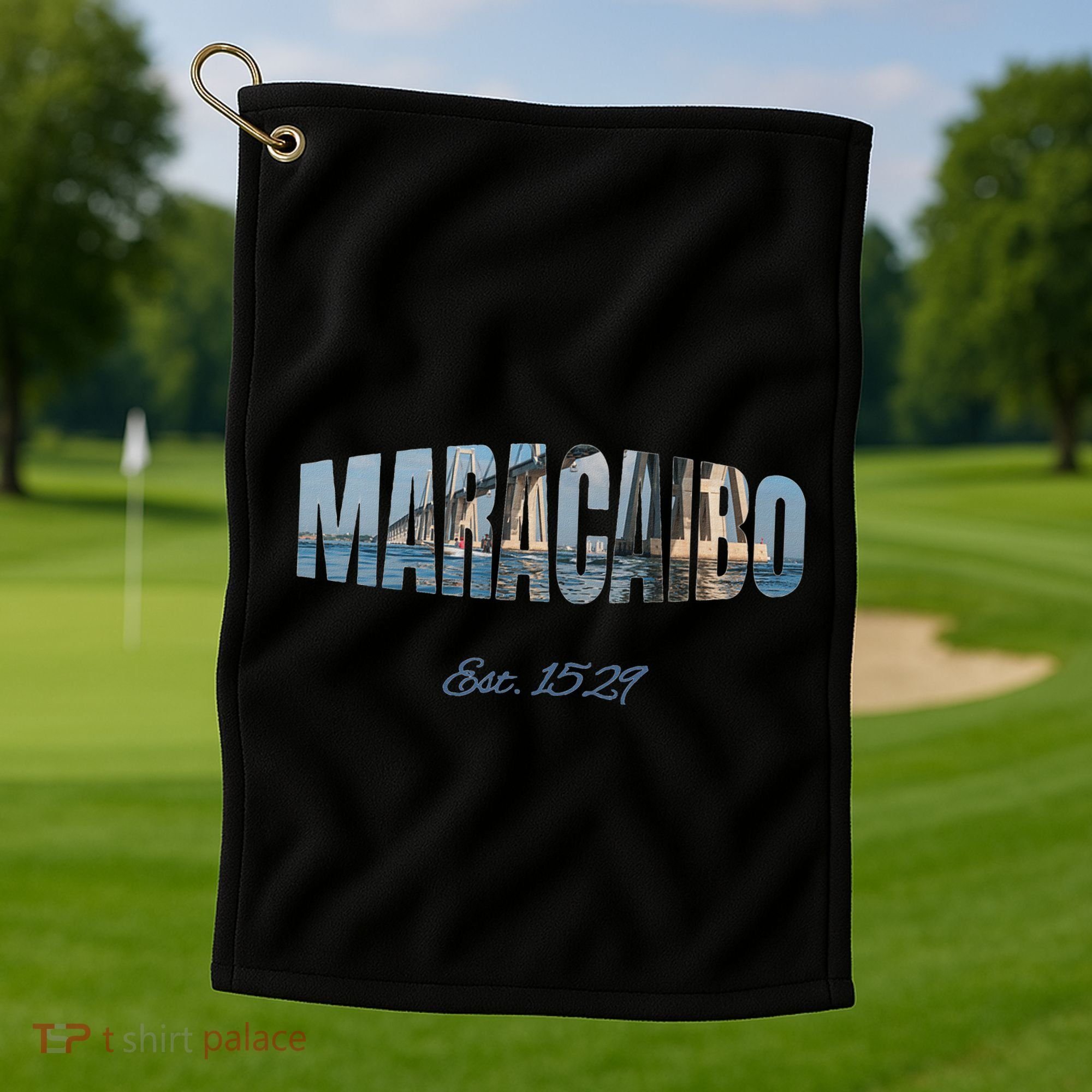 Maracaibo Est. 1529 Venezuela Novelty Gift Golf Towel