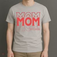 Mama Est. 2026 Expect Baby New Mom Mothers Day T-Shirt thumb 3