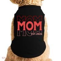 Mama Est. 2026 Expect Baby New Mom Mothers Day Doggie Tank thumb 0
