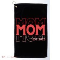 Mama Est. 2026 Expect Baby New Mom Mothers Day Golf Towel thumb 0