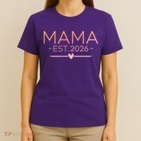 Mama EST 2026 New Baby T-Shirt thumb 4