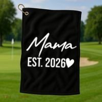 Mama EST 2026 Golf Towel thumb 1