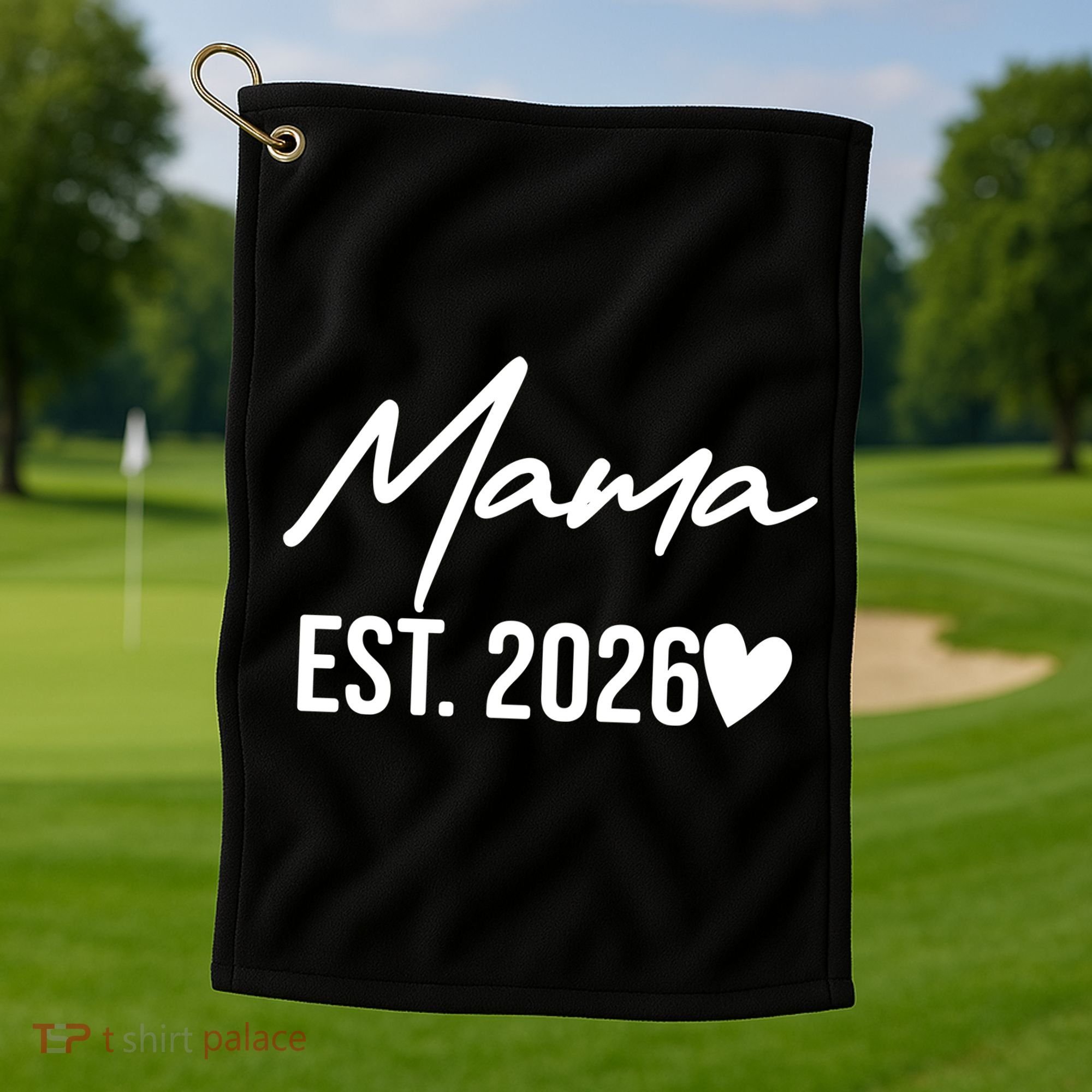 Mama EST 2026 Golf Towel