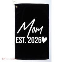 Mom EST 2026 Golf Towel thumb 0