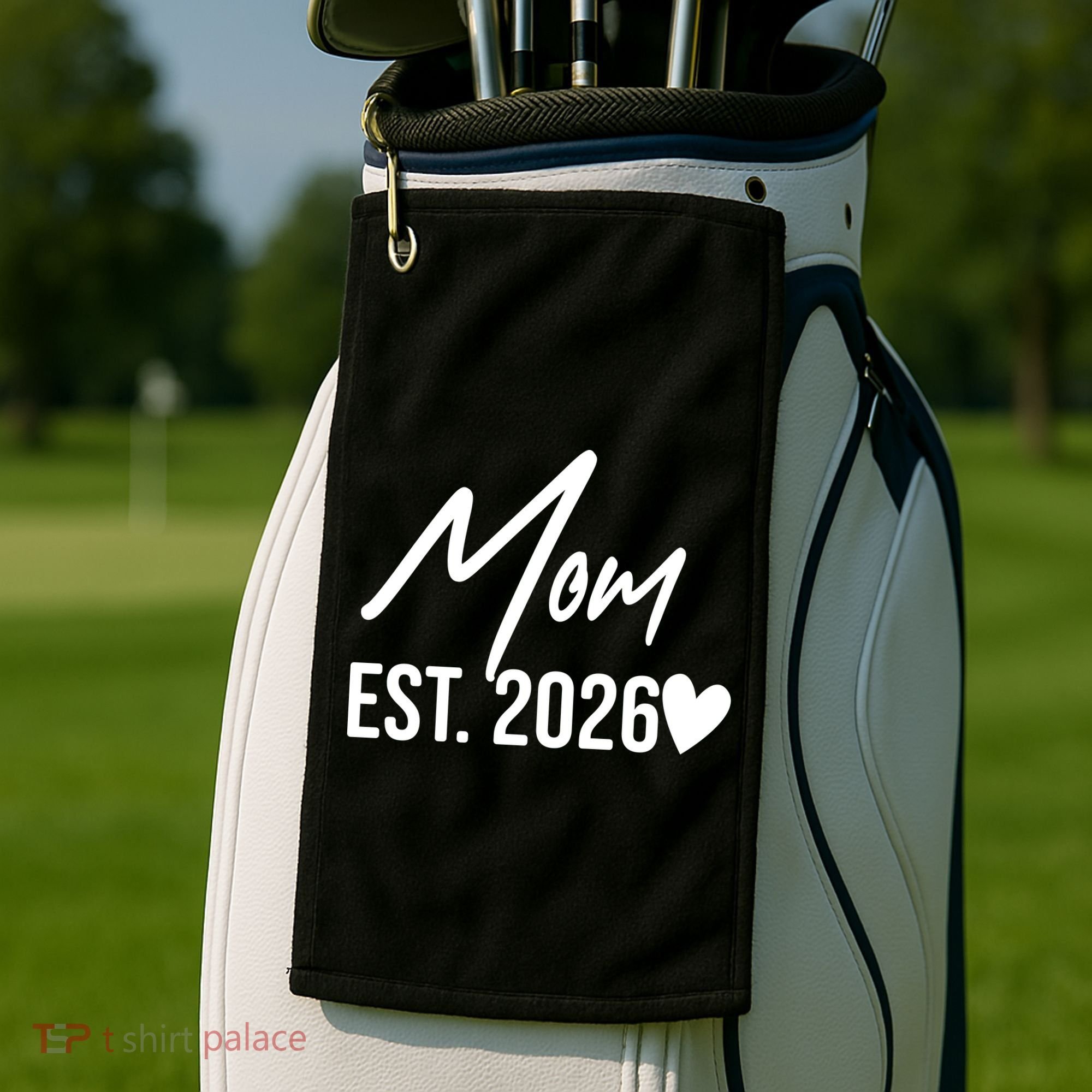 Mom EST 2026 Golf Towel