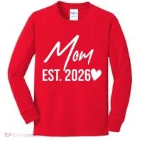 Mom EST 2026 Kids Long Sleeve Shirt thumb 0