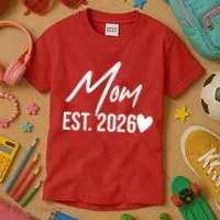 Mom EST 2026 Kids T-Shirt thumb 3