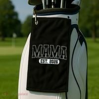 Mama Est 2026 Mother's Day Golf Towel thumb 2