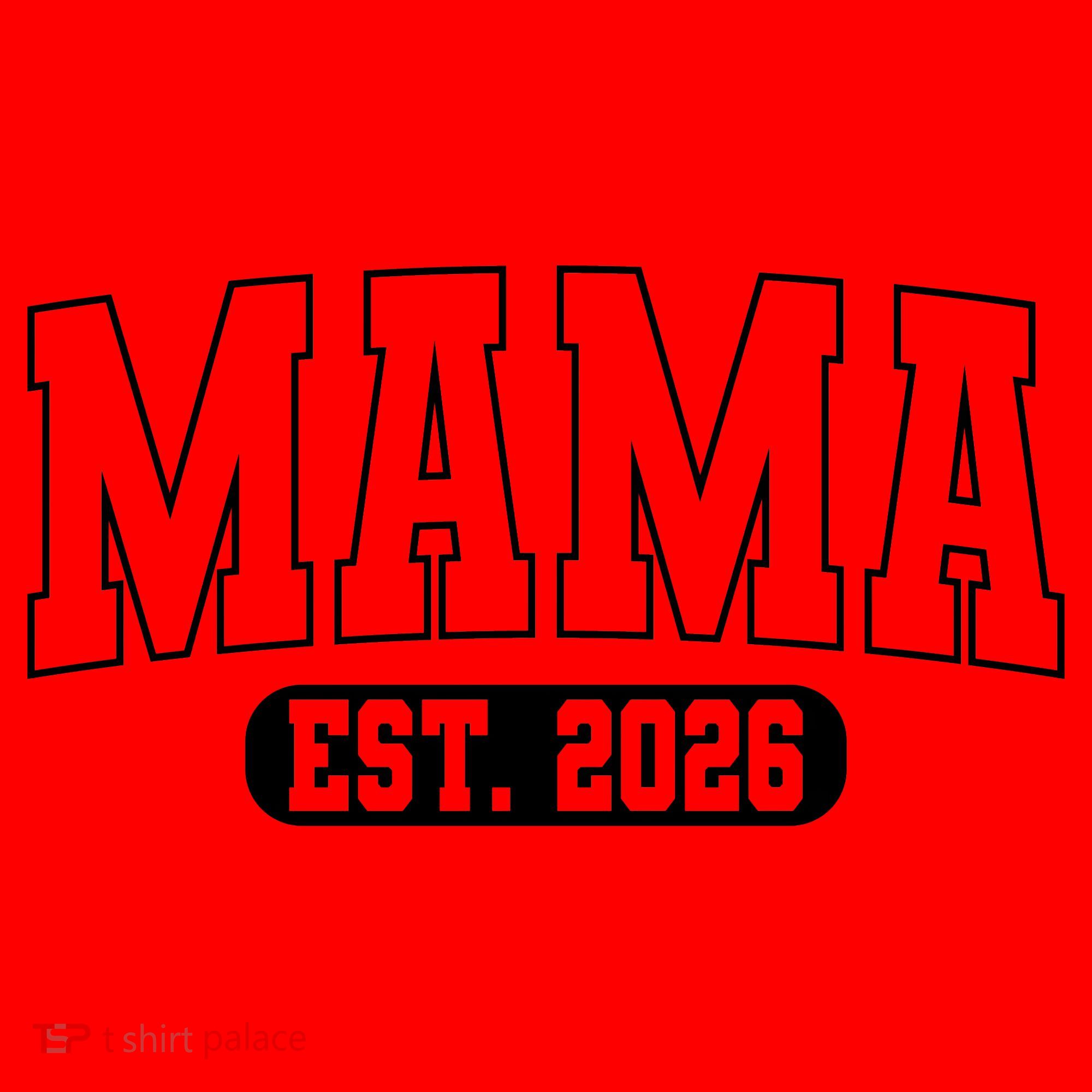 Mama Est 2026 Mother's Day Santa Hat