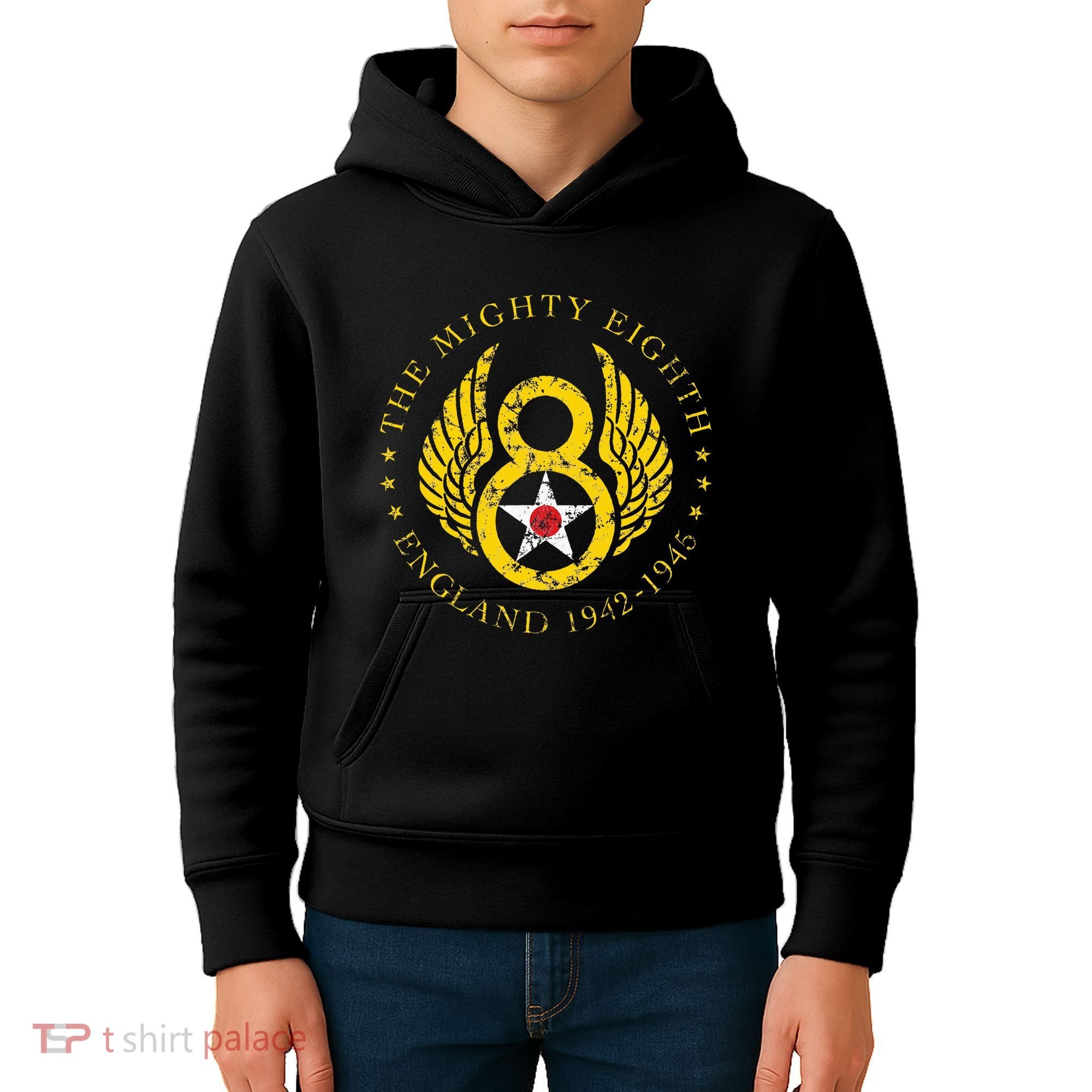 Mighty Eighth 8th Usaaf B17 & B24 Bomber Group Kids Hoodie