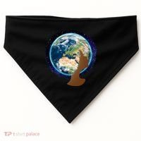 Mother Earth Afro Hair Galaxy USA-Made Doggie Bandana thumb 0