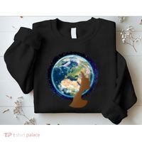 Mother Earth Afro Hair Galaxy Sweatshirt thumb 2