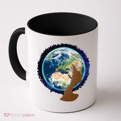 Mother Earth Afro Hair Galaxy Coffee Mug