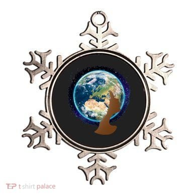 Mother Earth Afro Hair Galaxy Ornament