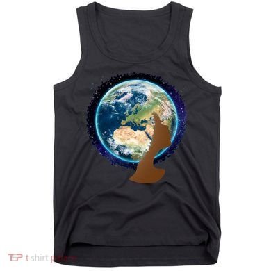 Mother Earth Afro Hair Galaxy Tank Top