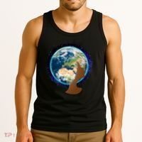 Mother Earth Afro Hair Galaxy Tank Top thumb 3