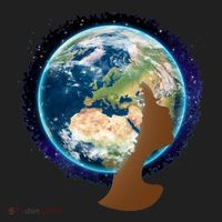 Mother Earth Afro Hair Galaxy Golf Towel thumb 3