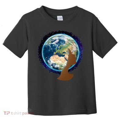 Mother Earth Afro Hair Galaxy Toddler T-Shirt