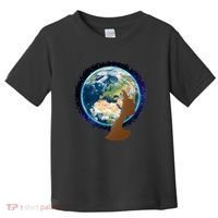 Mother Earth Afro Hair Galaxy Toddler T-Shirt thumb 0