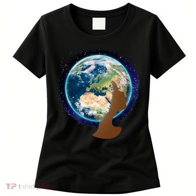 Mother Earth Afro Hair Galaxy Women's T-Shirt