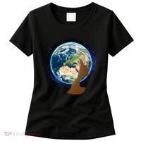 Mother Earth Afro Hair Galaxy Women's T-Shirt thumb 0