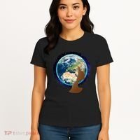 Mother Earth Afro Hair Galaxy Women's T-Shirt thumb 4