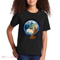 Mother Earth Afro Hair Galaxy Kids T-Shirt thumb 2