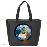 Mother Earth Afro Hair Galaxy Tote Bag thumb 0