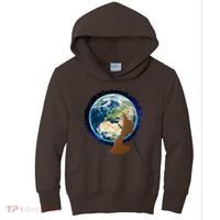Mother Earth Afro Hair Galaxy Kids Hoodie thumb 0