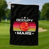 Mars Explorers Astronomy Lovers Planetary Science Golf Towel thumb 1