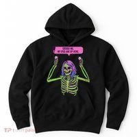 My Eyes Are Up Here Funny Creepy Skeleton Eyeballs Halloween Hoodie thumb 0