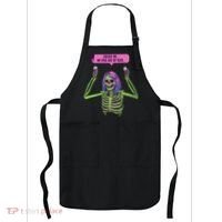 My Eyes Are Up Here Funny Creepy Skeleton Eyeballs Halloween Apron thumb 0