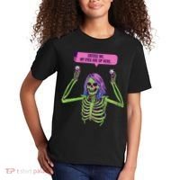 My Eyes Are Up Here Funny Creepy Skeleton Eyeballs Halloween Kids T-Shirt thumb 2