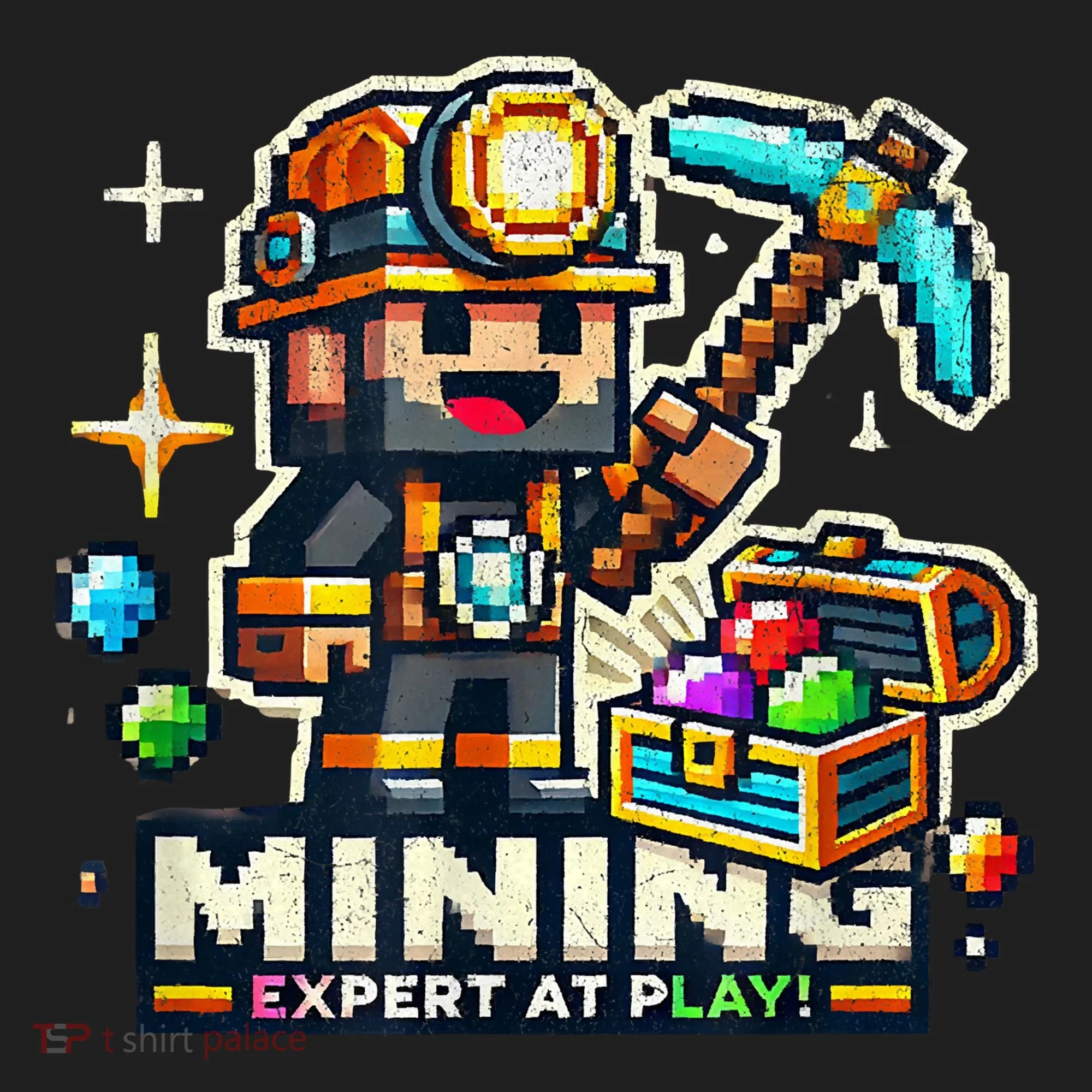 Mining Expert At Play! Pixelated Miner Women's Sweatshirt