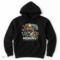 Mining Expert At Play! Pixelated Miner Hoodie thumb 0