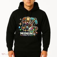 Mining Expert At Play! Pixelated Miner Hoodie thumb 2