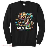 Mining Expert At Play! Pixelated Miner Sweatshirt thumb 0