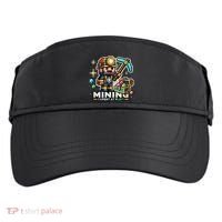 Mining Expert At Play! Pixelated Miner Adult Drive Performance Visor thumb 0