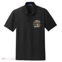 Mining Expert At Play! Pixelated Miner Dry Zone Grid Polo thumb 0