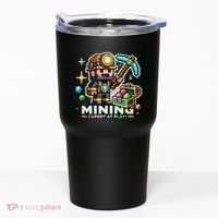 Mining Expert At Play! Pixelated Miner Tumbler thumb 0