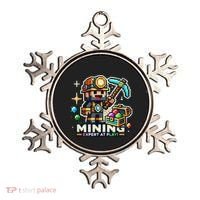 Mining Expert At Play! Pixelated Miner Ornament thumb 0