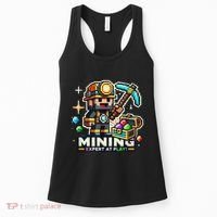 Mining Expert At Play! Pixelated Miner Women's Tank Top thumb 0