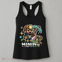 Mining Expert At Play! Pixelated Miner Women's Tank Top thumb 3