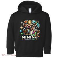 Mining Expert At Play! Pixelated Miner Toddler Hoodie thumb 0