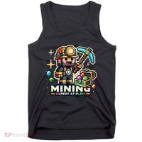Mining Expert At Play! Pixelated Miner Tank Top thumb 0