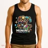 Mining Expert At Play! Pixelated Miner Tank Top thumb 3