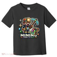 Mining Expert At Play! Pixelated Miner Toddler T-Shirt thumb 0