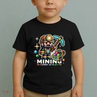 Mining Expert At Play! Pixelated Miner Toddler T-Shirt thumb 2