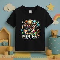 Mining Expert At Play! Pixelated Miner Toddler T-Shirt thumb 3