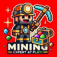 Mining Expert At Play! Pixelated Miner Santa Hat thumb 1